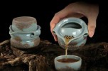 Портативный индивидуальный чайный набор - с орнаментом.